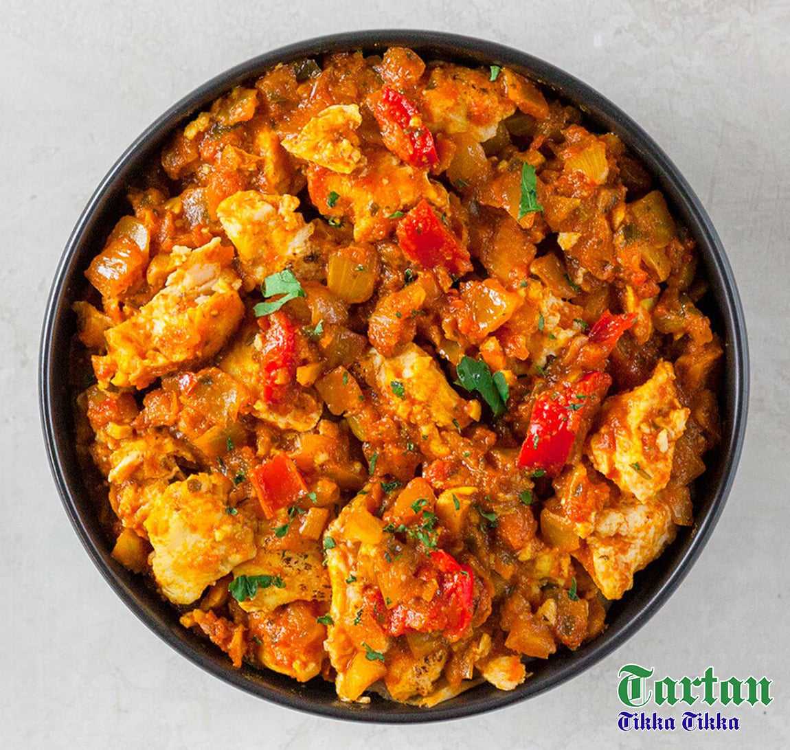 chicken tikka in a pot served at Tartan Tikka Tikka Alloa